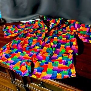 Rainbow cat top and bottom set